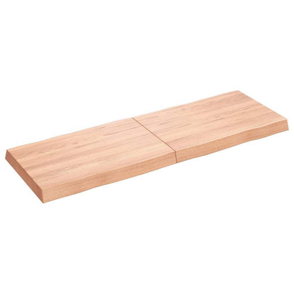 Pöytälevy ruskea 120x40x(2-6)cm käsitelty täystammi elävä reuna