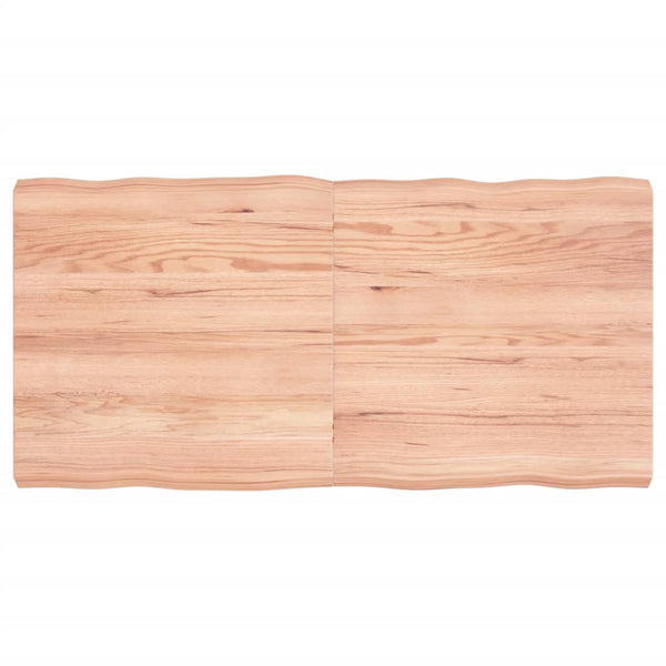 Pöytälevy ruskea 120x60x(2-6)cm käsitelty täystammi elävä reuna