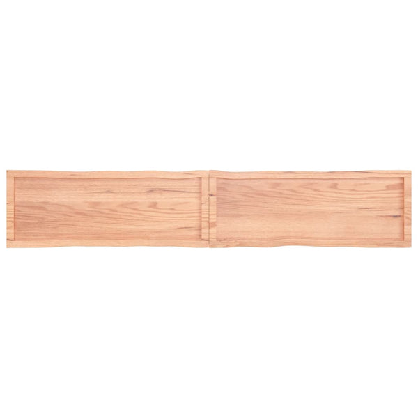 Pöytälevy v.ruskea 220x40x(2-6)cm käsitelty puu elävä reuna