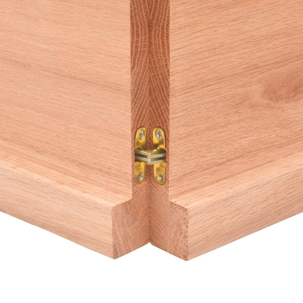 vidaXLPöytälevy ruskea 220x50x(2-4)cm käsitelty täystammi elävä reuna