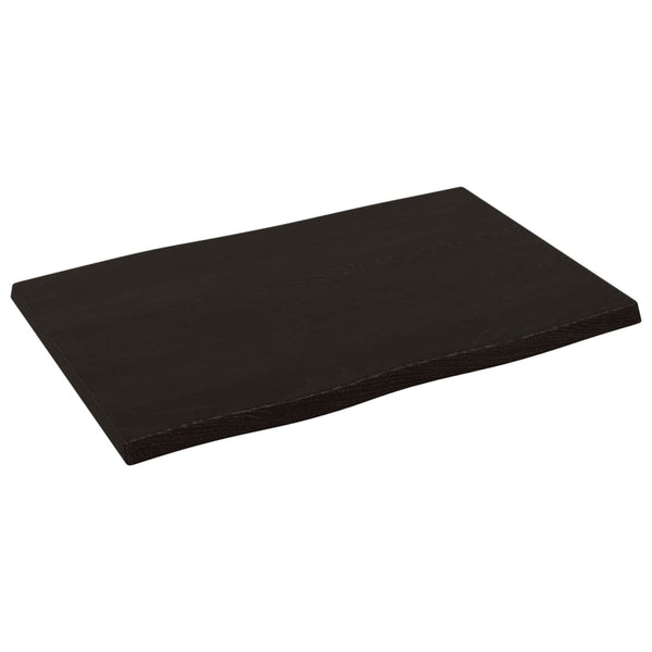 Pöytälevy t.ruskea 60x40x2 cm käsitelty täystammi elävä reuna