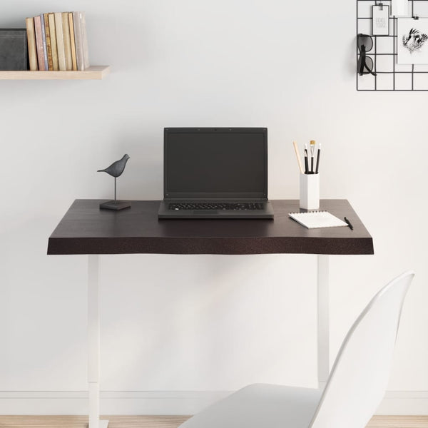 Pöytälevy ruskea 80x40x(2-4)cm käsitelty täystammi elävä reuna