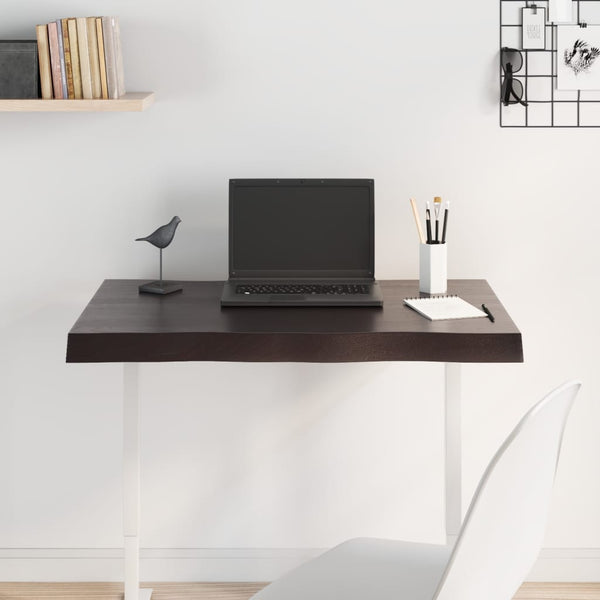 Pöytälevy ruskea 80x40x(2-6)cm käsitelty täystammi elävä reuna