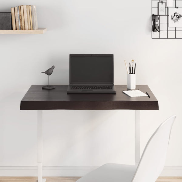 Pöytälevy ruskea 80x60x(2-6)cm käsitelty täystammi elävä reuna