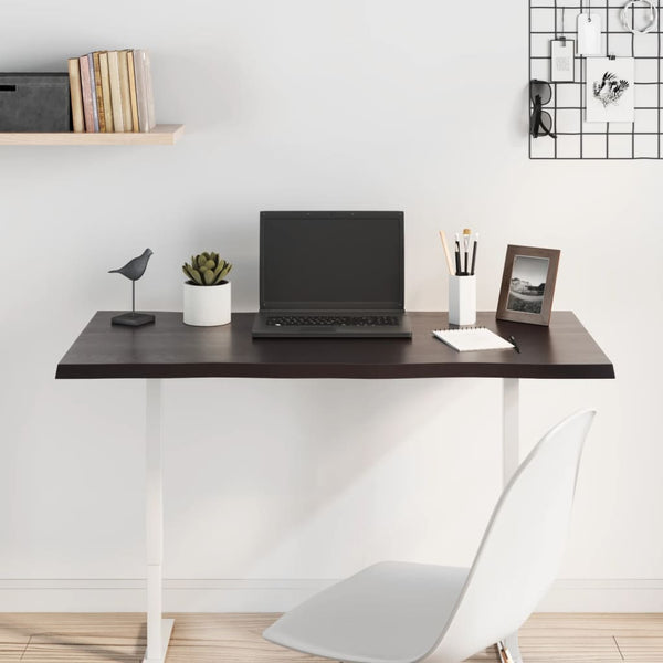 Pöytälevy t.ruskea 100x50x2 cm käsitelty täystammi elävä reuna