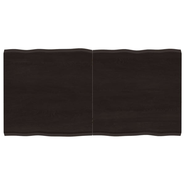 Pöytälevy ruskea 120x60x(2-4)cm käsitelty täystammi elävä reuna