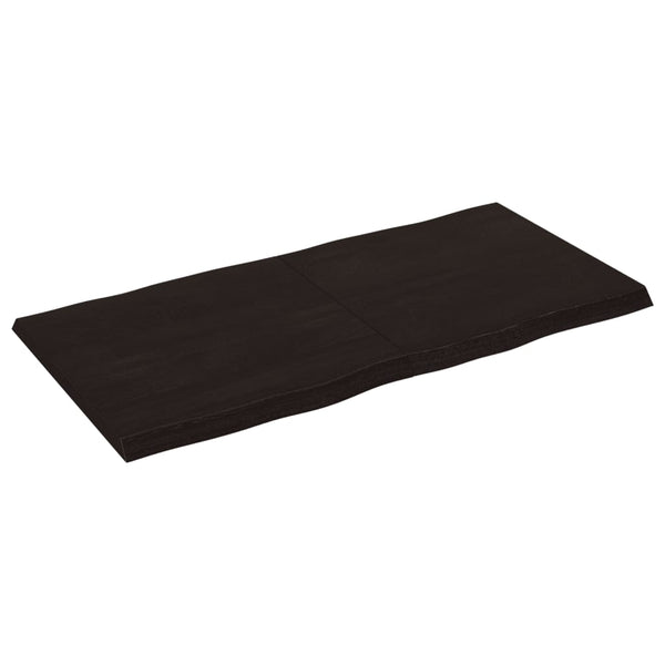 Pöytälevy ruskea 120x60x(2-4)cm käsitelty täystammi elävä reuna