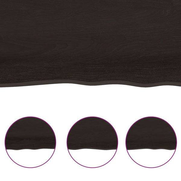 Pöytälevy ruskea 120x60x(2-4)cm käsitelty täystammi elävä reuna