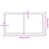 Pöytälevy ruskea 120x60x(2-4)cm käsitelty täystammi elävä reuna