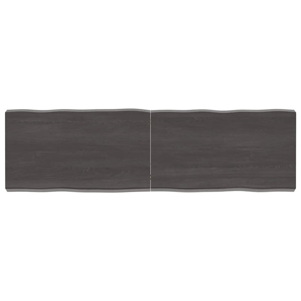 Pöytälevy ruskea 140x40x(2-6)cm käsitelty täystammi elävä reuna