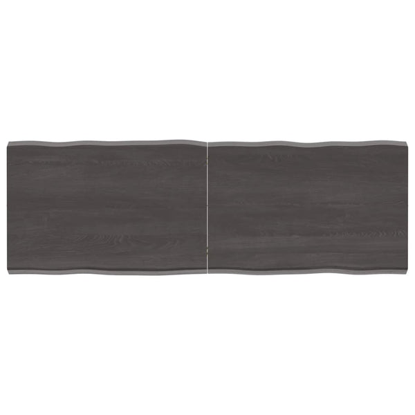 Pöytälevy ruskea 140x50x(2-4)cm käsitelty täystammi elävä reuna