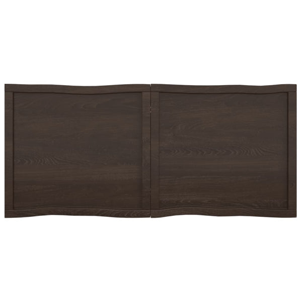 Pöytälevy ruskea 140x60x(2-4)cm käsitelty täystammi elävä reuna