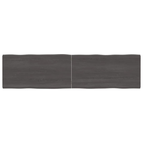 Pöytälevy t.ruskea 160x40x(2-4) cm täysi puu elävä reuna