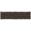 Pöytälevy t.ruskea 160x40x(2-4) cm täysi puu elävä reuna