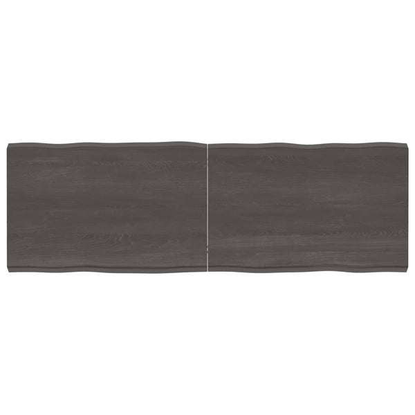 vidaXLPöytälevy ruskea 180x60x(2-6)cm käsitelty täystammi elävä reuna