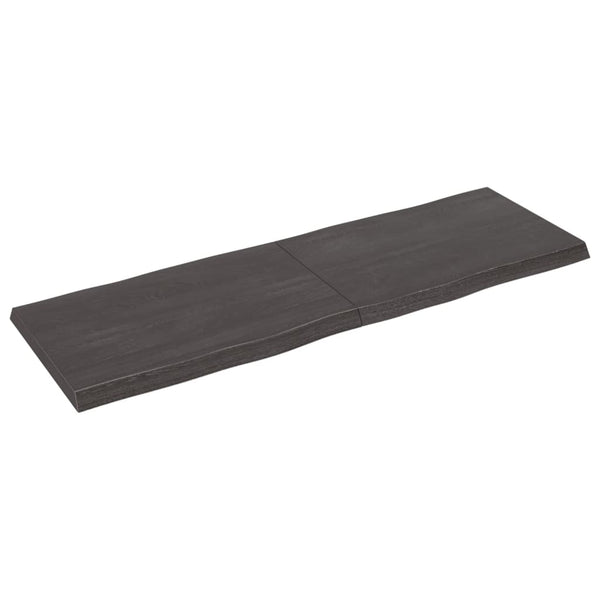vidaXLPöytälevy ruskea 180x60x(2-6)cm käsitelty täystammi elävä reuna