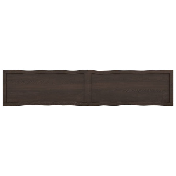 vidaXLPöytälevy ruskea 200x40x(2-4)cm käsitelty täystammi elävä reuna