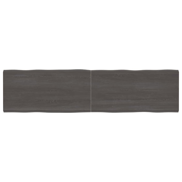 vidaXLPöytälevy ruskea 200x50x(2-4)cm käsitelty täystammi elävä reuna