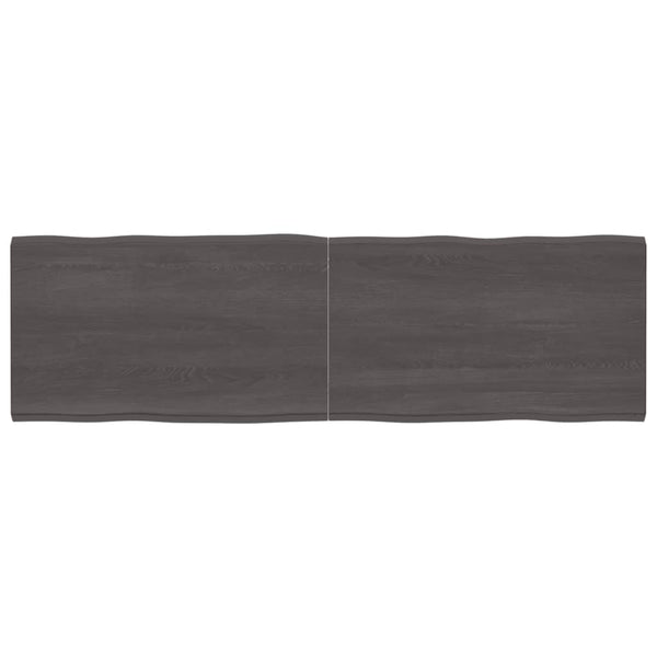 vidaXLPöytälevy ruskea 200x60x(2-4)cm käsitelty täystammi elävä reuna