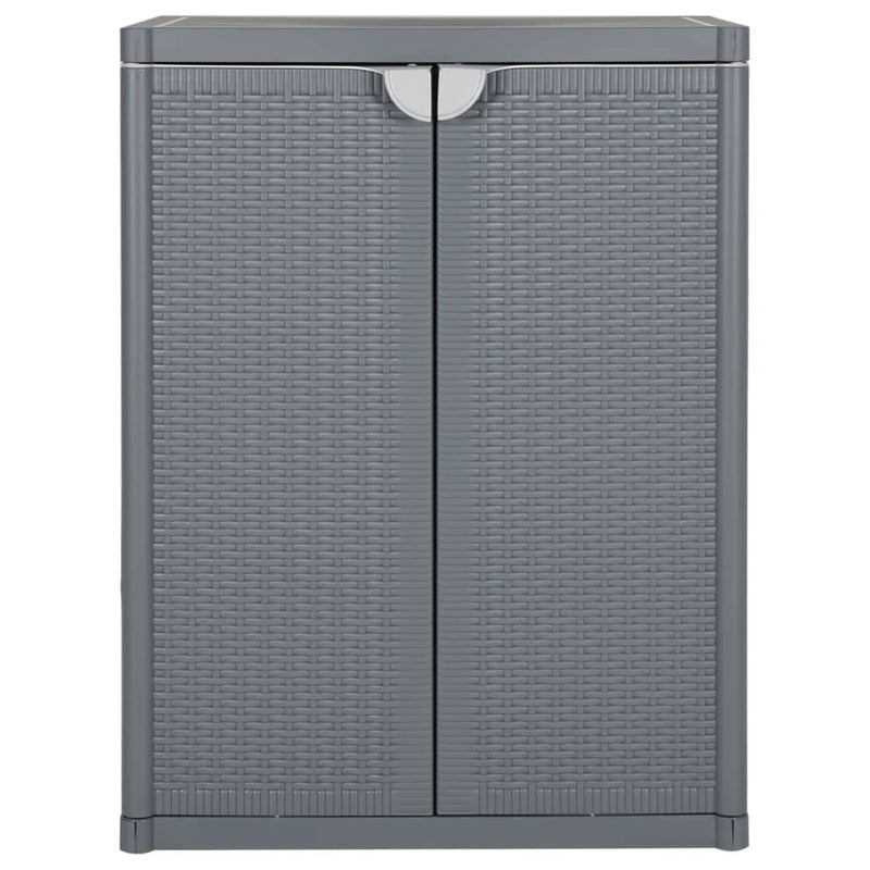 Harmaa ulkosäilytyskaappi Zarandu 65x45x88cm (pp rottinki)