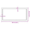 Käsittelemätön pöytälevy Tatjana 100x50x(2-6)cm (täystammi)