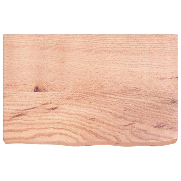 Vaaleanruskea pöytälevy Tatjana 60x40x(2-6)cm (käsitelty täystammi)