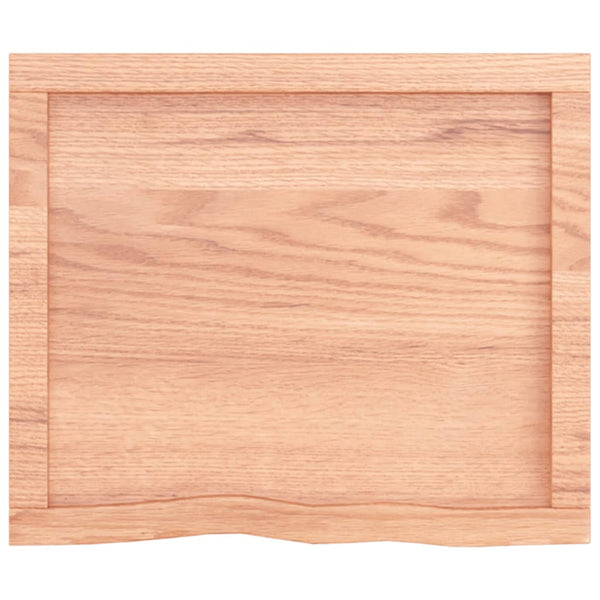Pöytälevy vaaleanruskea 60x50x(2-4) cm käsitelty täystammi