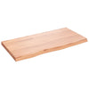 Pöytälevy vaaleanruskea 80x40x(2-4) cm käsitelty täystammi
