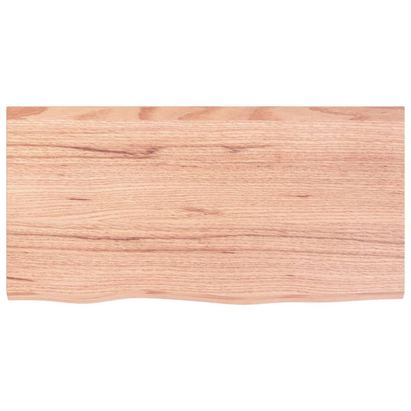Pöytälevy vaaleanruskea 80x40x(2-4) cm käsitelty täystammi