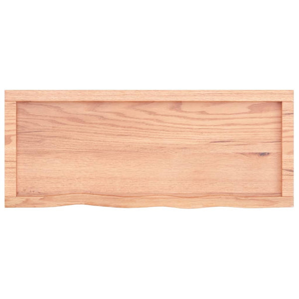 Pöytälevy vaaleanruskea 100x40x(2-4) cm käsitelty täystammi