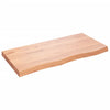 Pöytälevy vaaleanruskea 100x50x(2-6) cm käsitelty täystammi