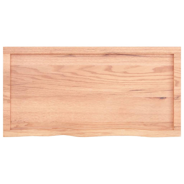 Pöytälevy vaaleanruskea 100x50x(2-6) cm käsitelty täystammi
