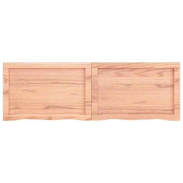 Pöytälevy vaaleanruskea 120x40x(2-6) cm käsitelty täystammi