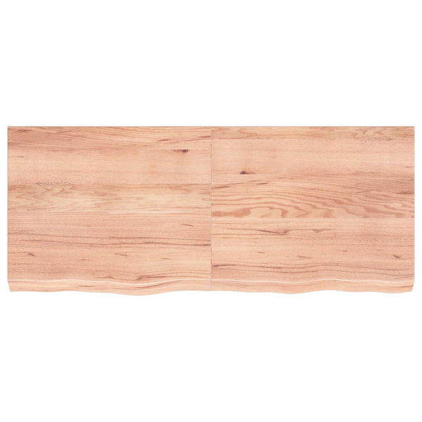 Pöytälevy vaaleanruskea 120x50x(2-6) cm käsitelty täystammi