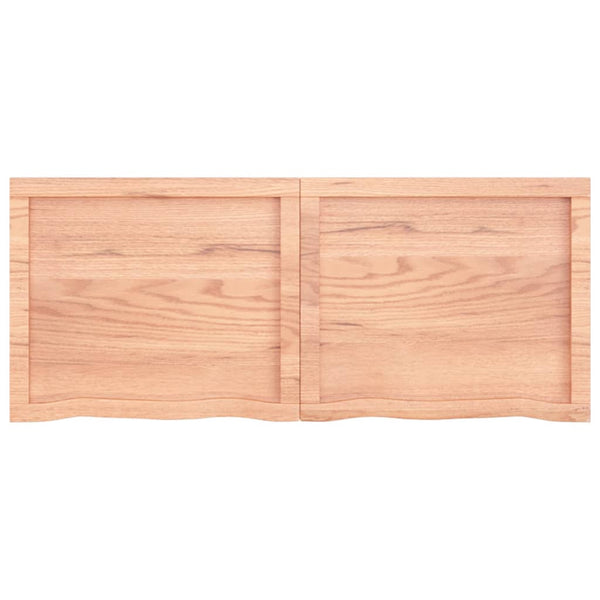 Pöytälevy vaaleanruskea 120x50x(2-6) cm käsitelty täystammi