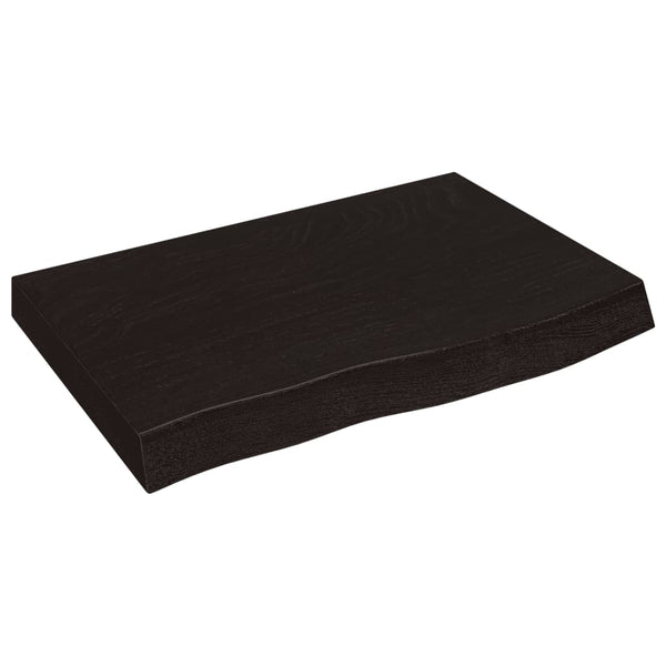 Tummanruskea pöytälevy Tatjana 60x40x(2-6)cm (käsitelty täystammi)