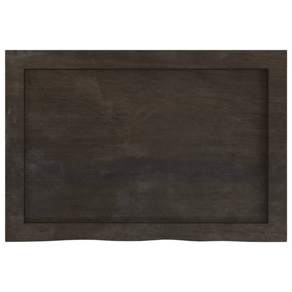 Tummanruskea pöytälevy Tatjana 60x40x(2-6)cm (käsitelty täystammi)