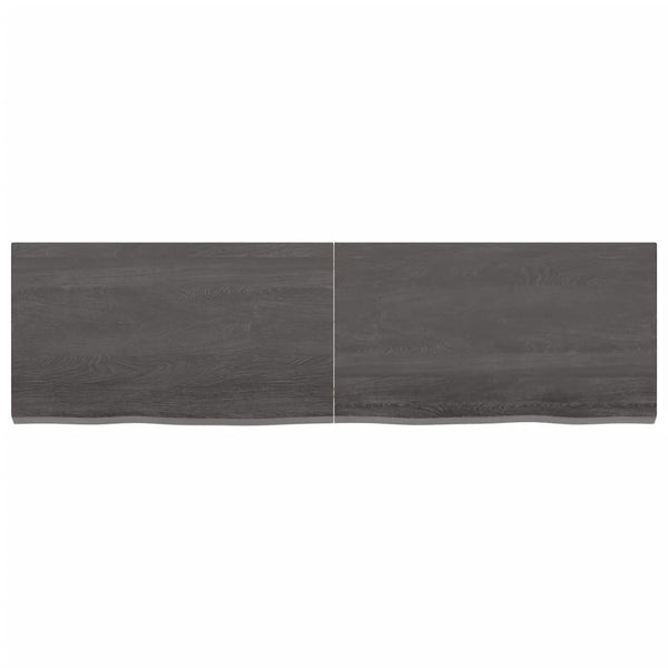 Pöytälevy tummanruskea 140x40x(2-4) cm käsitelty täystammi