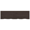Pöytälevy tummanruskea 140x40x(2-4) cm käsitelty täystammi
