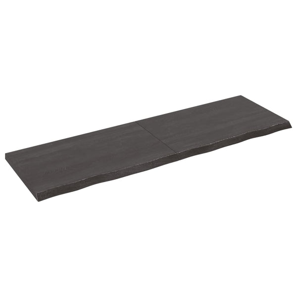 Pöytälevy tummanruskea 160x50x(2-4) cm käsitelty täystammi