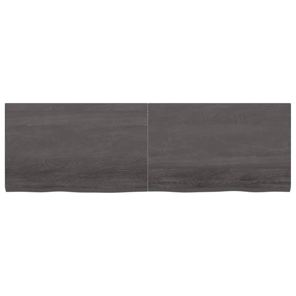 Pöytälevy tummanruskea 160x50x(2-4) cm käsitelty täystammi