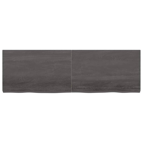 Pöytälevy tummanruskea 160x50x(2-6) cm käsitelty täystammi