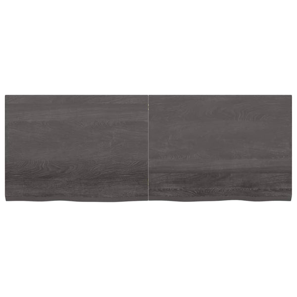 Pöytälevy tummanruskea 160x60x(2-4) cm käsitelty täystammi