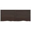 Pöytälevy tummanruskea 160x60x(2-4) cm käsitelty täystammi