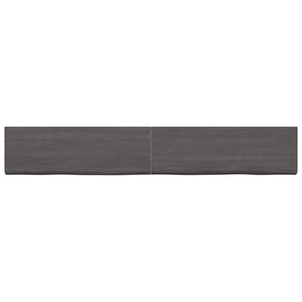 Pöytälevy tummanruskea 180x40x(2-4) cm käsitelty täystammi