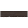 Pöytälevy tummanruskea 180x40x(2-6) cm käsitelty täystammi