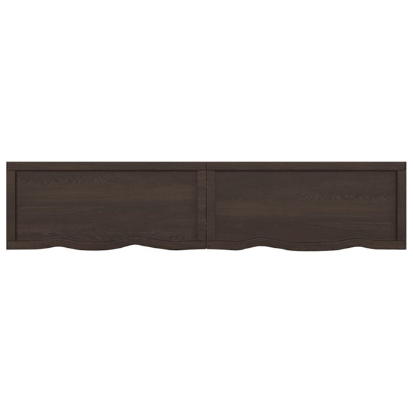 Pöytälevy tummanruskea 180x40x(2-6) cm käsitelty täystammi
