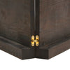 Pöytälevy tummanruskea 180x40x(2-6) cm käsitelty täystammi