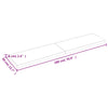 Pöytälevy tummanruskea 180x40x(2-6) cm käsitelty täystammi