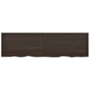 Pöytälevy tummanruskea 220x60x(2-4) cm käsitelty täystammi